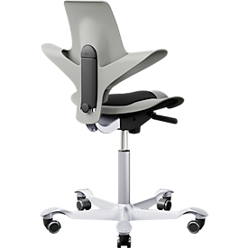 	Siège de bureau HAG Capisco Puls 8010 Clay, siège selle, vérin à gaz 265 mm, hauteur d'assise réglable, piétement aluminium