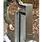 Ascher-Standsäule, Volumen 23 l, abschliessbar, inkl. 1 Schlüssel, B 380 x T 380 x H 880 mm, Edelstahl