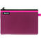 Pochette voyage Leitz WOW, avec fermeture éclair, pochette transparente en filet et compartiment opaque, taille L, rose
