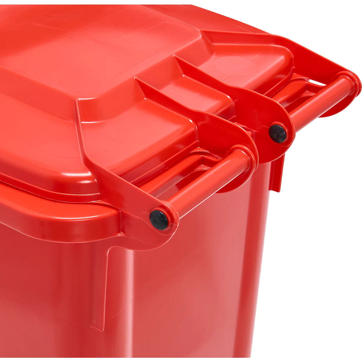 GMT afvalbak, 140 l, verrijdbaar, rood